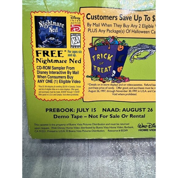 Doug The Vampire Caper Demo Tape Rare (VHS, 1997) Cartoon Walt Disney - Picture 4 of 14